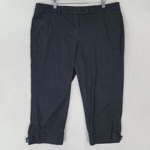 Talbots Pants Womens 16 Petite Faded Black The Perfect Skimmer Cropped Casual